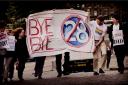 Some of the successful activists in the campaign to repeal Section 28 two decades ago. Picture: Stewart Attwood