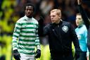 Efe Ambrose and Neil Lennon during the Juventus game