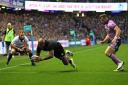 Mark Telea scores New Zealand's fourth try to seal their victory with four minutes left
