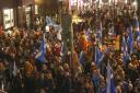 A pro-independence rally in Glasgow on Wednesday after the Supreme Court ruling