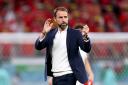 England manager Gareth Southgate celebrates victory over Wales