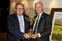 Former European Ryder Cup Director Richard Hills (left) with the late Sandy Jones