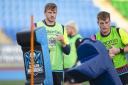 GLASGOW, SCOTLAND - NOVEMBER 29: Richie Gray during a Glasgow Warriors Open Training Session at Scotstoun Stadium, on November 29, 2022, in Glasgow, Scotland. (Photo by Ewan Bootman / SNS Group).