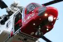 A Coastguard helicopter was involved in the search for the worker