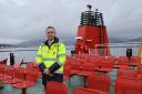 Robbie Drummond, chief executive of CalMac Ferries Ltd. Robbie is pictured on board the CalMac ferry MV Bute on the Wemyss Bay to Rothesay route...  Photograph by Colin Mearns.2 February 2023.