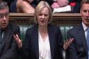 Liz Truss pictured at Prime Minister's Questions