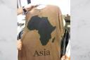Don Harris from Leith is impressed that the makers of this T-shirt managed to spell the word Asia correctly, though he’s not entirely sure they deserve 10 out of 10 for geographical precision.