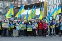 Ukraine conflict anniversary protest in Glasgow