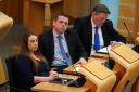 Scottish Conservative deputy leader Meghan Gallacher pictured with party colleagues Douglas Ross and Stephen Kerr.