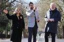 Humza Yousaf, centre, pictured with SNP MSP Kaukab Stewart and Constitution Secretary Angus Robertson. Photo Colin Mearns