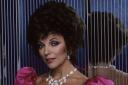 Joan Collins, who played Alexis Carrington in Dynasty, popularised the shoulder pad style in the 1980s, as did the cast of Dallas