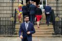 Humza Yousaf with his Cabinet on the steps of Bute House on Wednesday