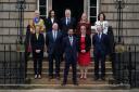 First Minister Humza Yousaf and his Cabinet pictured on the steps of Bute House, Edinburgh.     Photo PA.