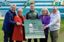 (L-R) Frank McAvennie, Mary Maclean, Callum McGregor, Liz McNeill and Dougie McCluskey support the Billy Against Dementia Golf Day and Dinner