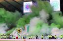 Celtic fans set off smoke bombs at Hampden on Sunday