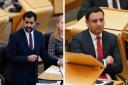 First Minister Humza Yousaf, left, and Scottish Labour leader Anas Sarwar