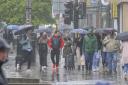 Heavy rain in Glasgow on the bank holiday Monday.