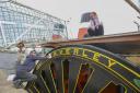 The Waverley paddle steamer in Glasgow ahead of the summer sailing season friday. Boson David Pirie, left, with Purser Andrew Comrie