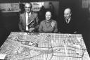 Bailie Constance Methven and colleagues pore over the ambitious plans for a Glasgow Olympics, March 1976