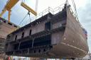 Milestone reached amid keel laying for the newly named MV Loch Indaal.