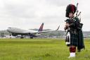 The inaugural flight landed at Edinburgh Airport this morning
