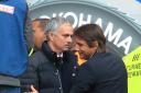 Jose Mourinho (left) and Antonio Conte have managed both Chelsea and Tottenham (PA)