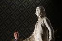 Pictured with the University of Glasgow’s statue of Adam Smith is Dr Craig Smith, who is Adam Smith Senior Lecturer in the Scottish Enlightenment