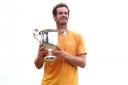 Andy Murray celebrates with the trophy (Zac Goodwin/PA)