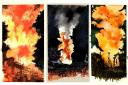 Glasgow School of Art fire triptych
