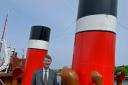 Sir Timothy Laurence on board the Waverley