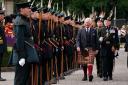 King Charles inspects the troops in Edinburgh earlier this year