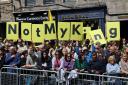 Royal Mile protests ahead of King Charles III 'Scottish Coronation' - Photo Colin Mearns.