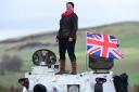 Ruth Davidson on a tank in 2015