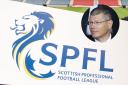 The SPFL logo, main picture, and chief executive Neil Doncaster, inset