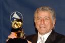 Tony Bennett with the Best Traditional Pop Vocal Album award  at the 45th Annual Grammy Awards at Madison Square Garden in New York
