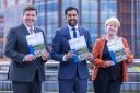 Minister for Independence Jamie Hepburn, left, pictured with First Minister Humza Yousaf and Deputy First Minister Shona Robison