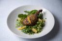 Confit duck leg with orange and watercress salad