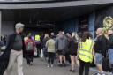 Queues spilled out of Edinburgh Airport's terminal.