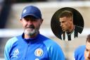 Scotland manager Steve Clarke, main picture, and Harvey Barnes of Newcastle United, inset
