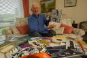 R Russell Smith, photographed with his Moon landing memorabilia in 2019