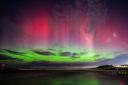 The Northern Lights above Girvan in Scotland