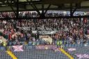 Hearts fans unveil banner ahead of Kilmarnock match