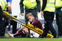 Nathaniel Atkinson dejected after sustaining his injury
