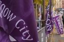 Picket outside one school during Unison strike