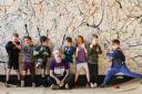 Stephen Somerville, founder and CEO of Movement Park in Whiteinch, Glasgow, with kids taking part in a ninja class.