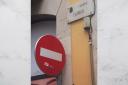 Douglas Barr spotted this street sign indicating “no entrance’ in Figueres, Catalonia. Who knew the Catalans spoke such guid Scots?