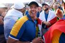 Rory McIlroy celebrates after Europe regained the Ryder Cup (Zac Goodwin/PA)