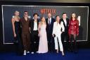 David and Victoria Beckham and family at London premiere of Beckham