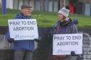 A vigil outside an Edinburgh abortion clinic