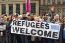 A past protest showing solidarity to refugeesGlasgow